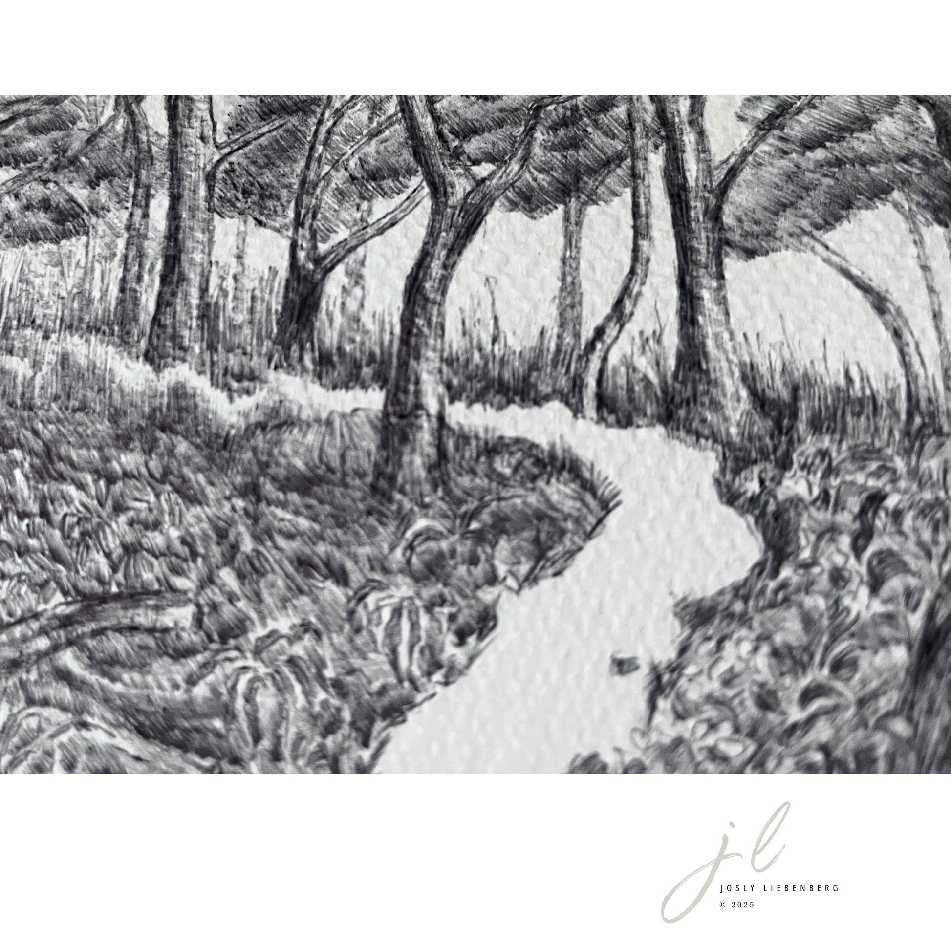 Detail of ink on paper artwork