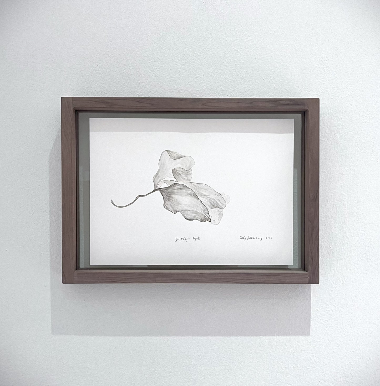 Front view of framed painting, Yesterday's petals.