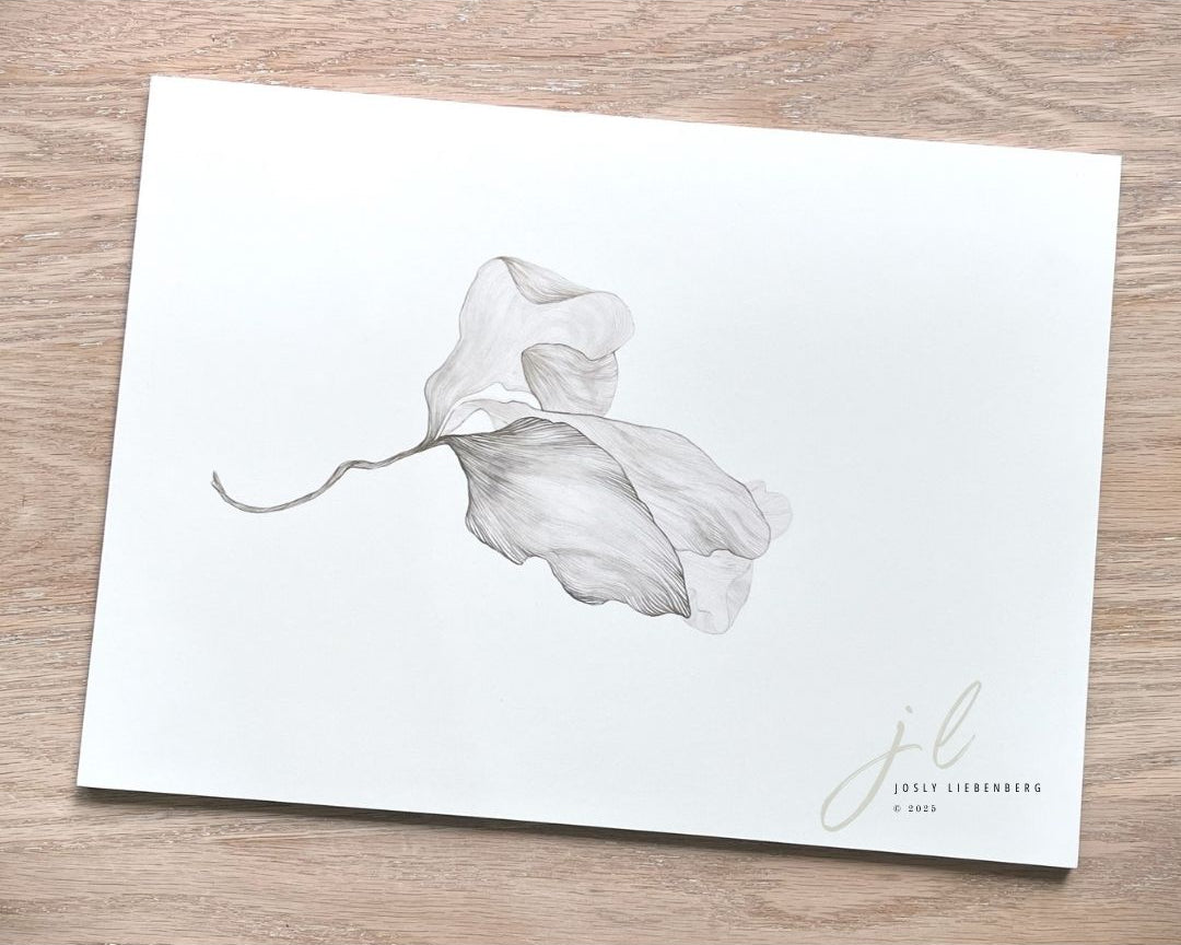 Yesterday's petals on a wooden surface